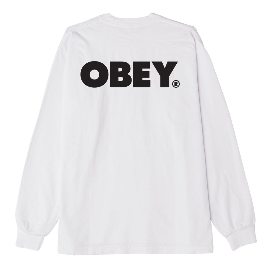 OBEY BOLD HEAVYWEIGHT CUSTOM BOX LONG SLEEVE T-SHIRT - Obey Clothing UK