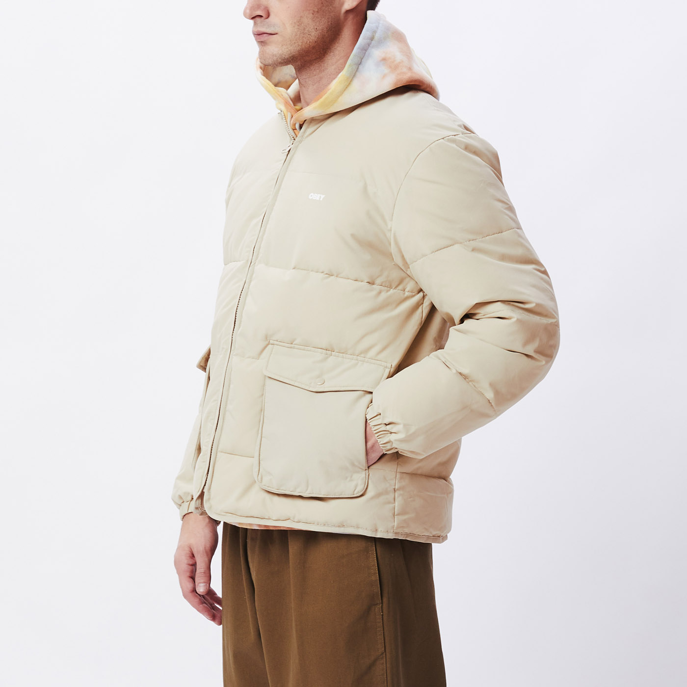 Obey Men's Charlie Jacket in Silver Grey
