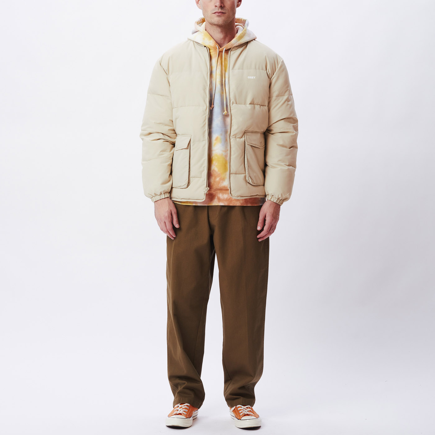 Obey Men's Charlie Jacket in Silver Grey