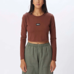 OBEY Tag Cropped Mia LS T-Shirt