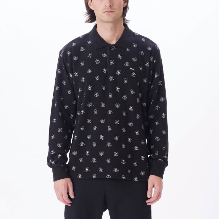 Pest Jaquard Long Sleeve Polo - Image 5