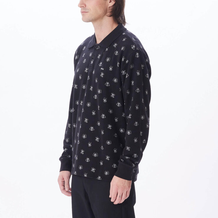 Pest Jaquard Long Sleeve Polo - Image 2