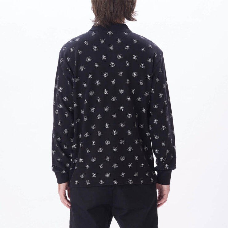 Pest Jaquard Long Sleeve Polo - Image 3