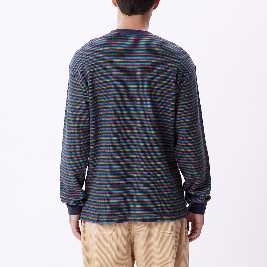 Les Stripe Thermal Long Sleeve T-Shirt - Obey Clothing UK