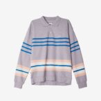 ISSO STRIPED POLO SWEATERSHIRT