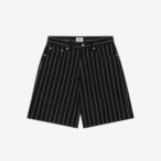 STRIPE BAGGY DENIM SHORT