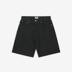 PLAID BAGGY DENIM SHORT