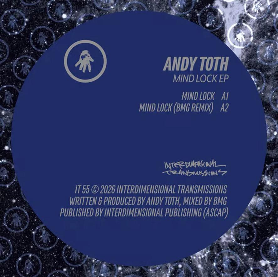 Vinyl record label for Andy Toth - Mind Lock